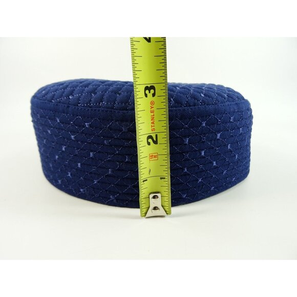 Men's Royal Blue Quilted Kufi Cap Prayer Hat Takiyah Topi Al-Hijaz Size 23 - Picture 7 of 7